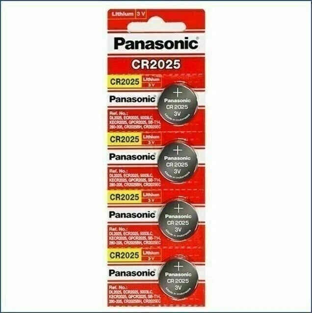 10 PANASONIC CR2025 CR 2025 3v Lithium Battery Expiration date 2028