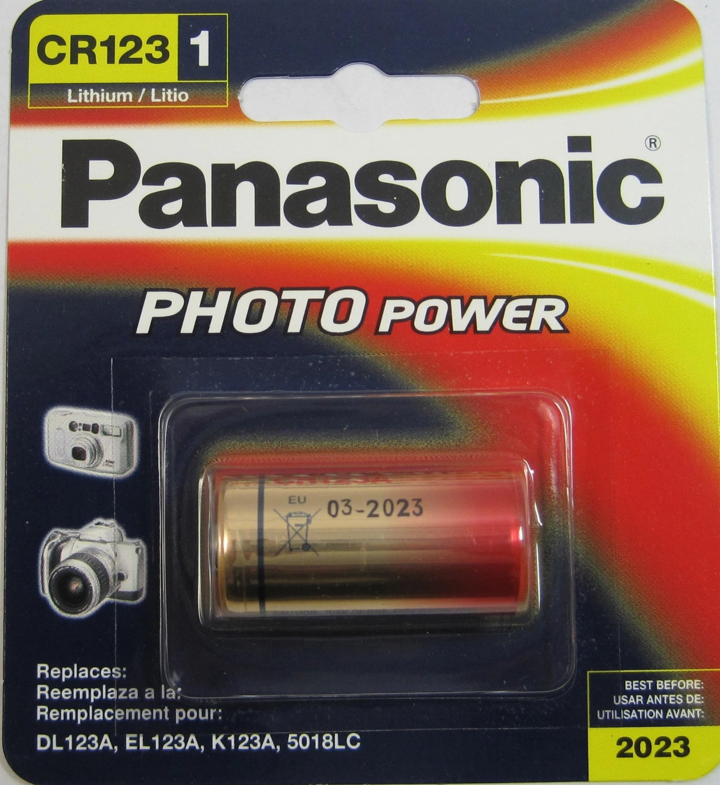 Panasonic Lithium CR123 CR123A 123 Photo Battery x 1