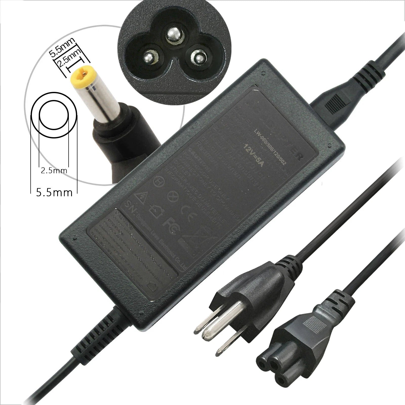 AC Adapter Charger For Insignia NS-32D311NA15 NS-32DD310NA15 32" HDTV Power Cord