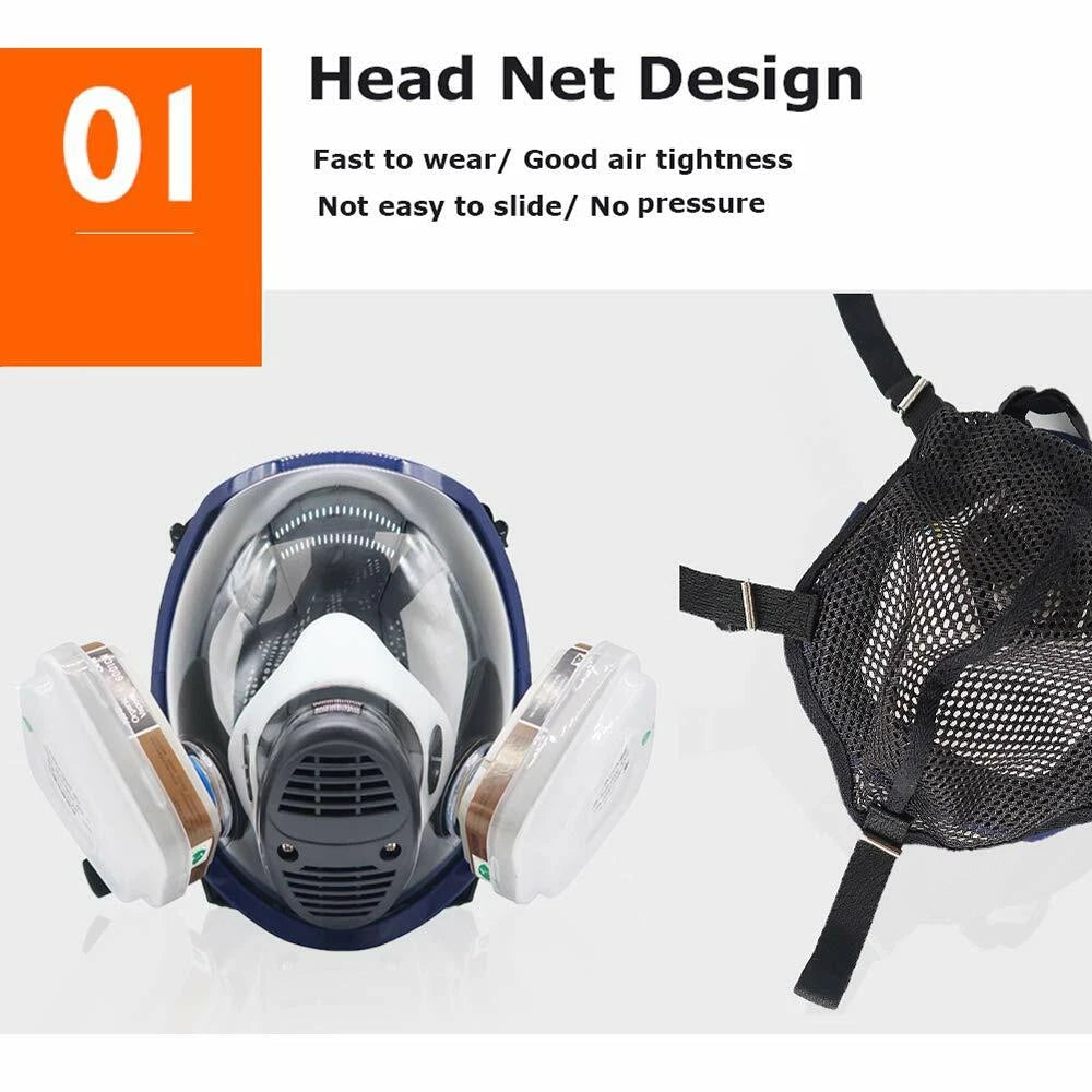 Facepiece Reusable Respirator Full Face Gas Mask 6800 6000 For Painting Spraying