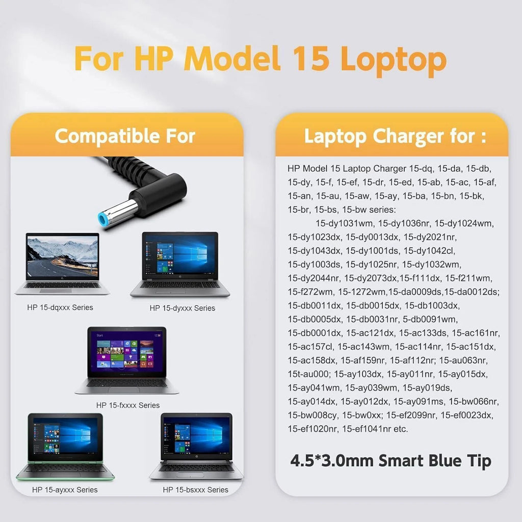 19.5V 2.31A 45W 4.5*3.0mm Laptop Charger Adapter For HP Stream X360 HQ-TRE 13 14