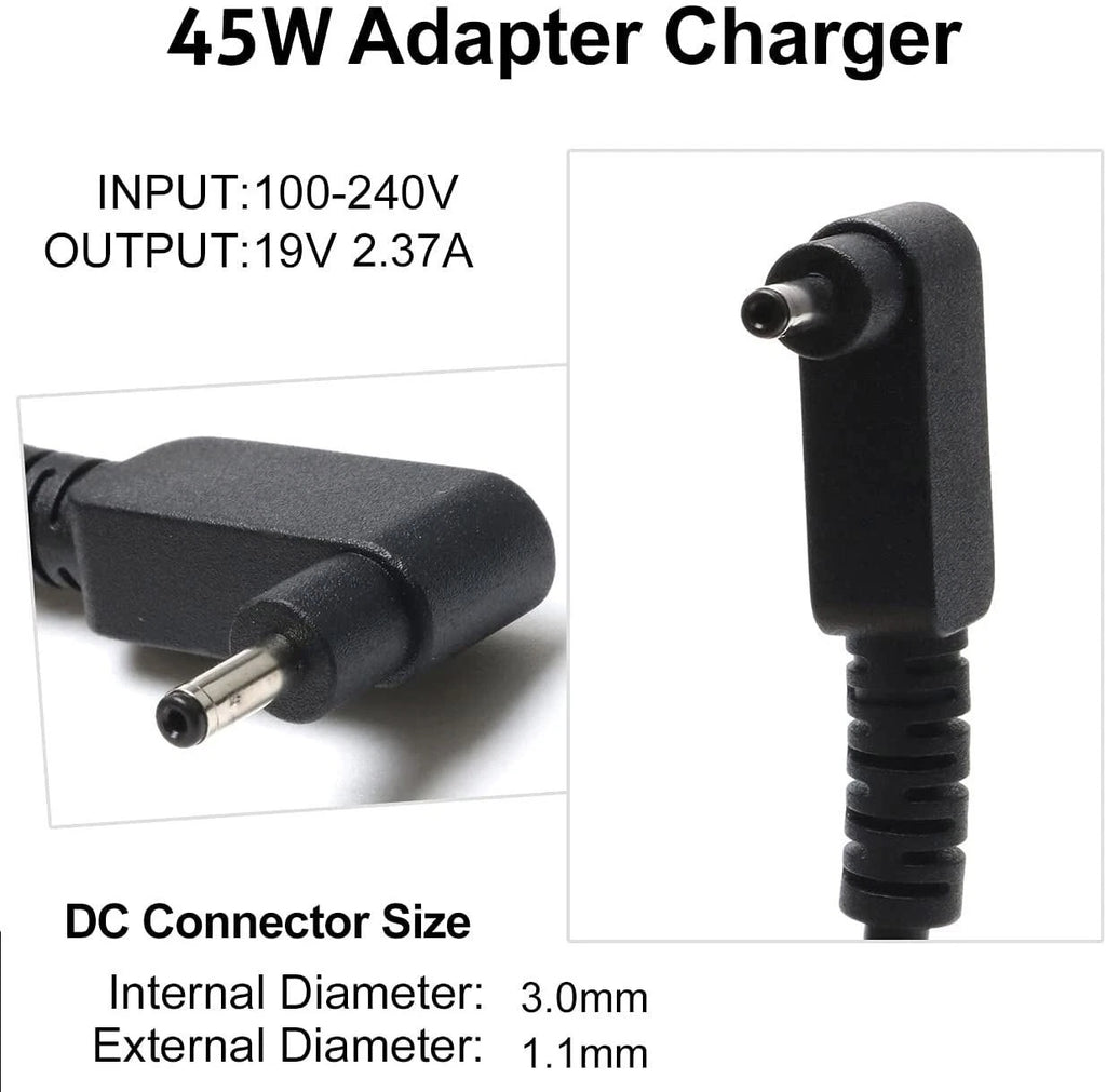 65W Laptop Charger Power Adapter for Acer Aspire 5 A515-51 A515-55-588C +US Cord