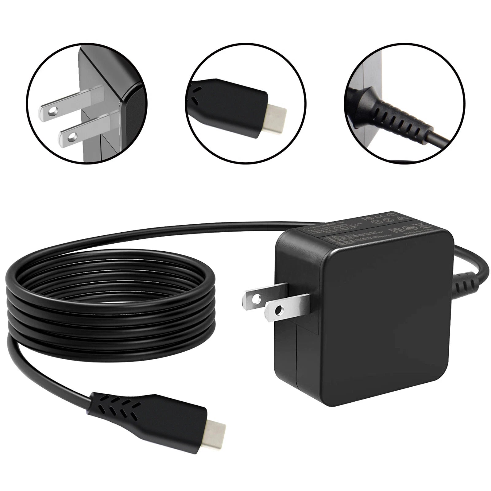 AC Adapter For Acer Chromebook Spin 311 CP311-3H-K3WL USB-C Charger Power Cord