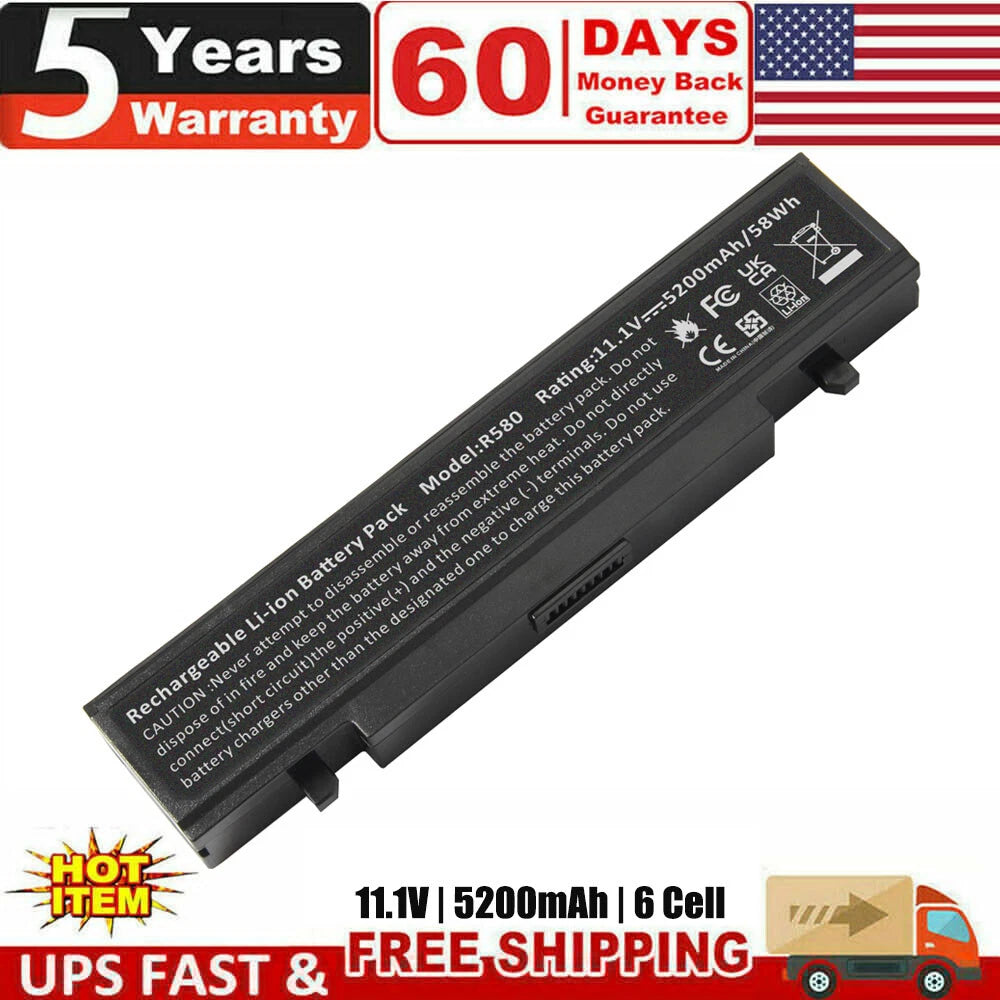 6Cell Laptop Battery for Samsung AA-PB9NC6B AA-PB9NS6B R428 R780 R730 R580 Q318