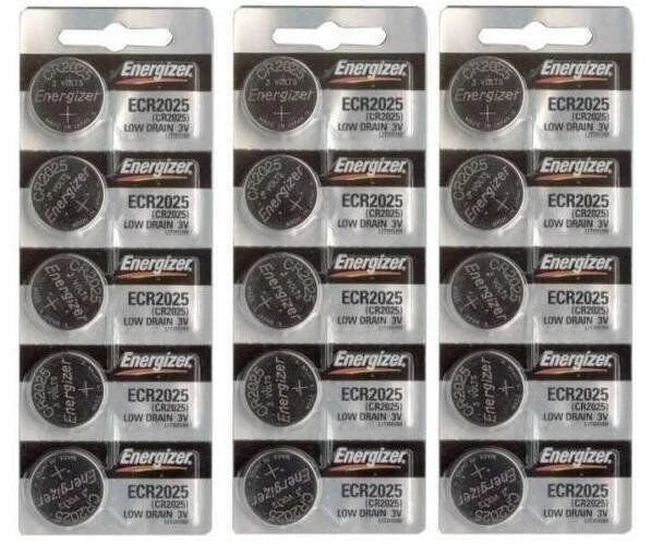 3 Strip of 5 Fresh Genuine Energizer ECR2025 3v Lithium 15 Battery CR2025 2025