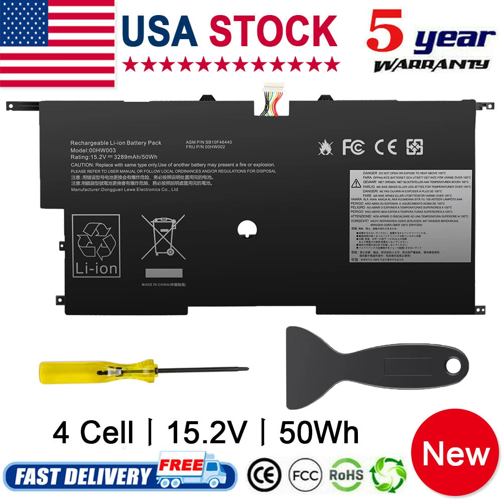 00HW002 00HW003 Battery For Lenovo ThinkPad X1 Carbon Gen 3 Series 2015 Laptop