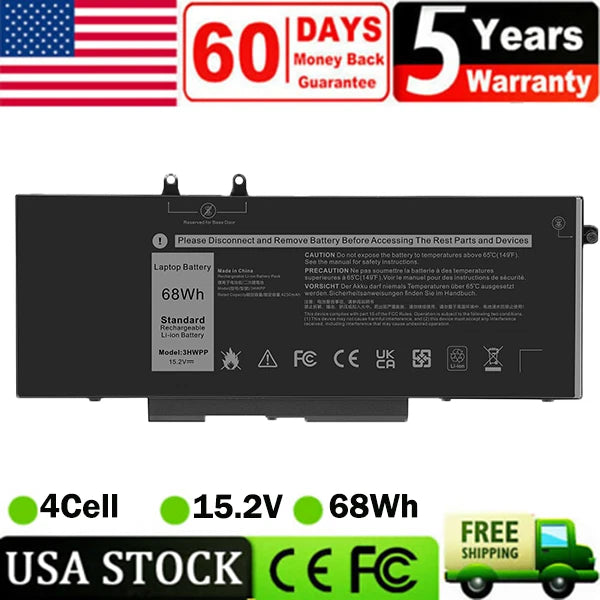 ??LOT 3HWPP Battery for Dell Latitude 14 5401 E5410 5411 15 5501 551110X1J 68Wh