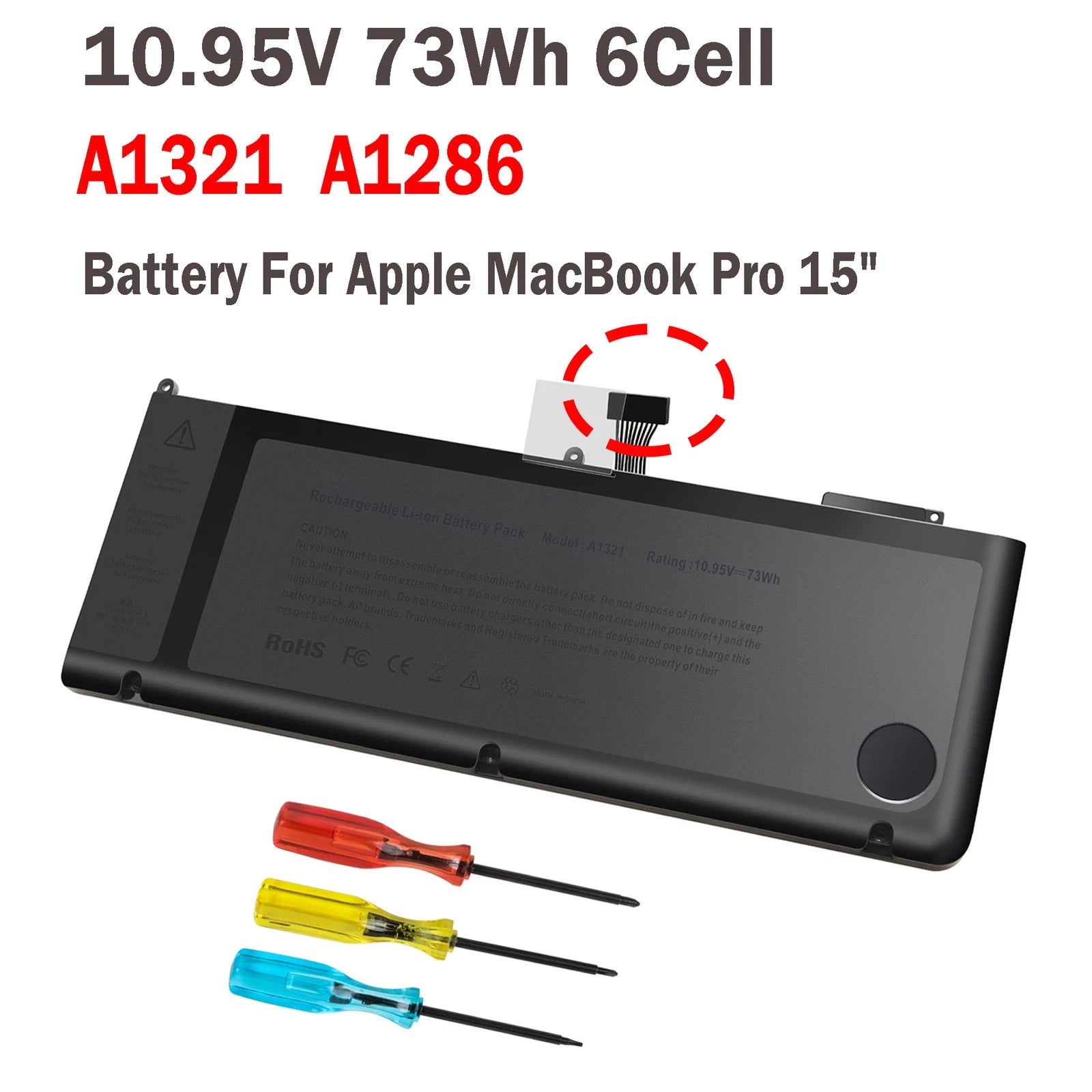 A1321 Laptop Battery for Apple Macbook Pro 15 inch A1286 Mid 2009 2010 Version