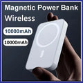 10000mAh Power Bank Magnetic Battery Pack Wireless Charger for iPhone 14/13/12/X