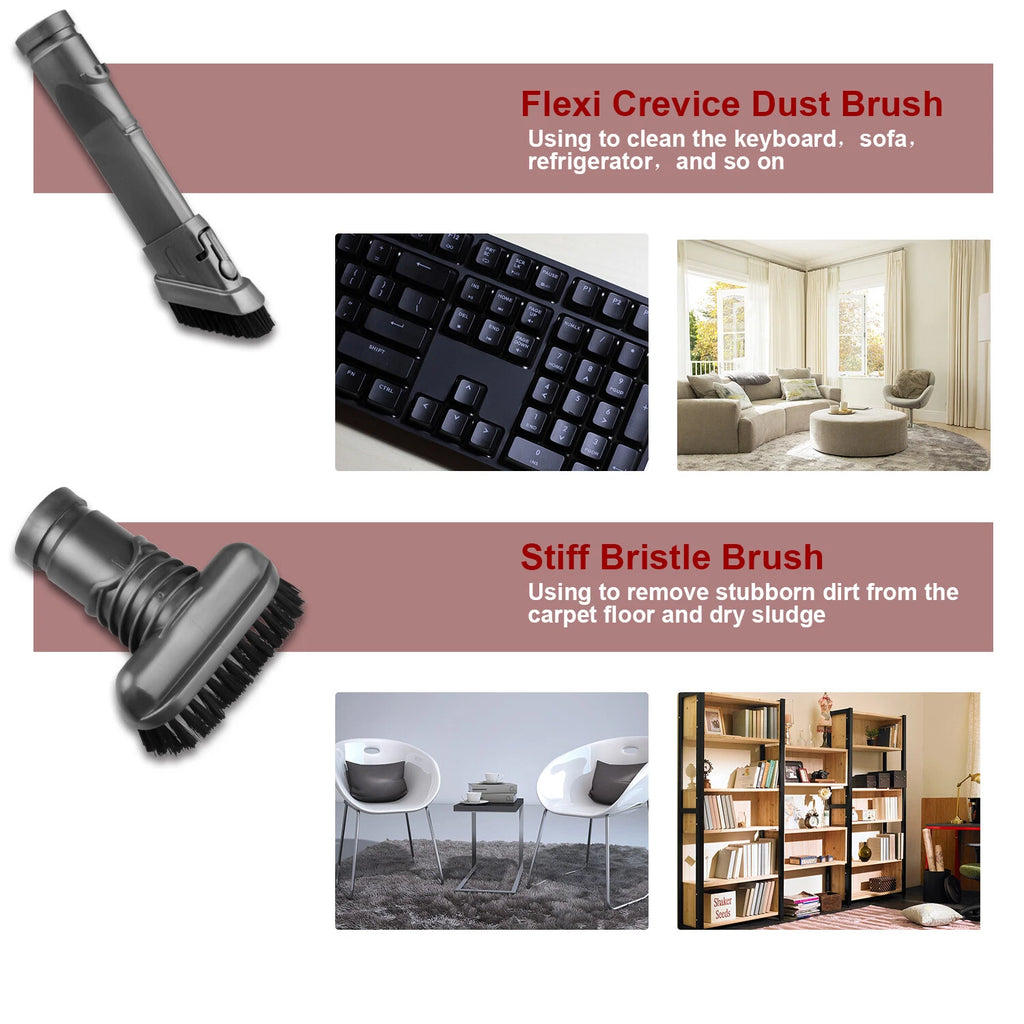 For Dyson V6 V7 V8 V10 DC24 DC33 DC35 DC44 DC58 DC59 Tools Attachment Vacuum New