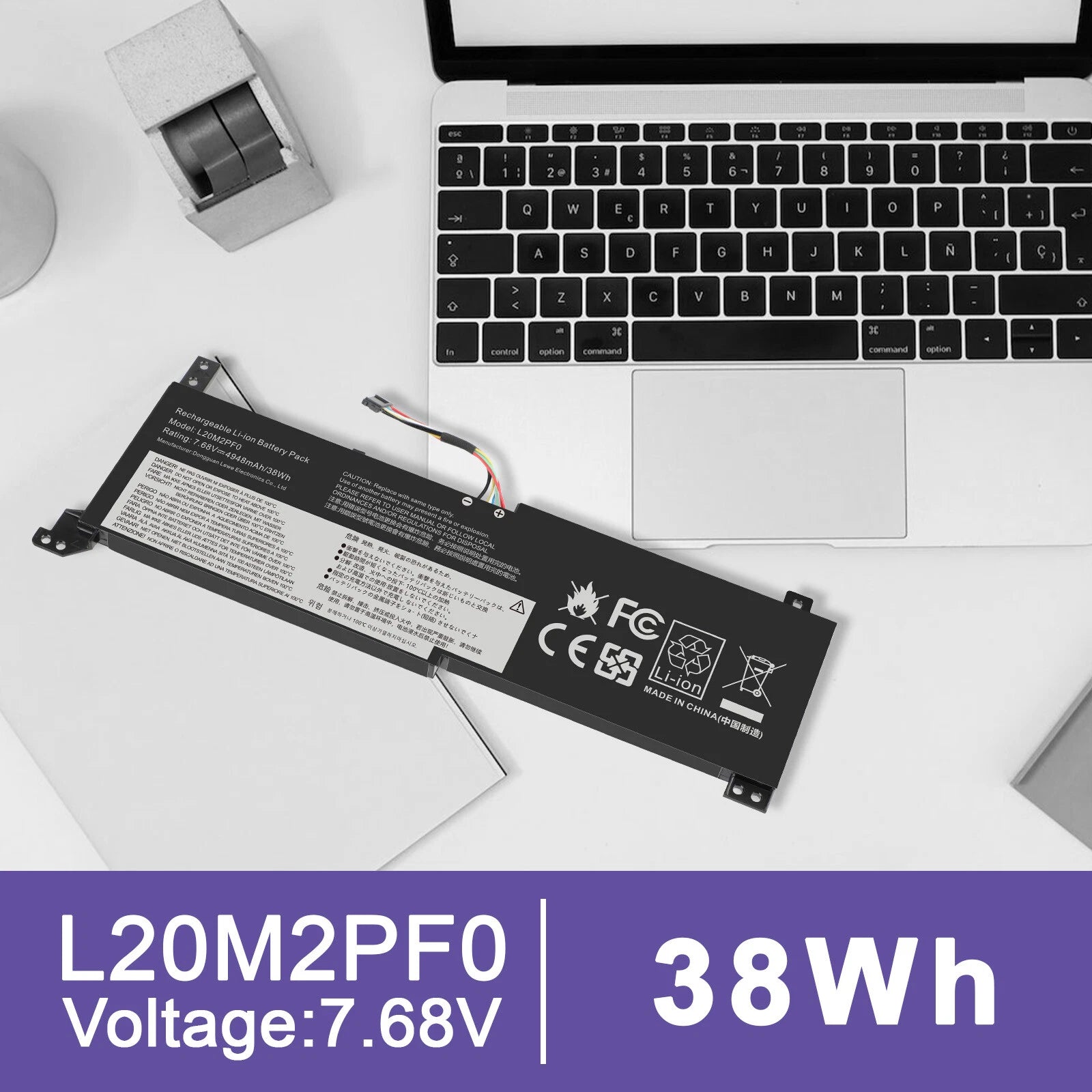L20L3PF0 Battery L20C3PF0 L20M3PF0 For Lenovo IdeaPad 3 14ITL6 15ITL6 44Wh