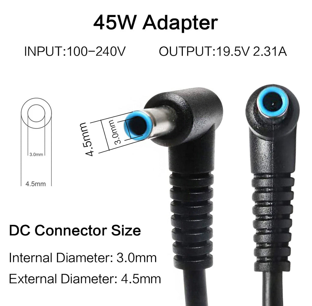 For HP Pavilion x360 11-N010DX Laptop AC Adapter Charger 740015-003 45W FS