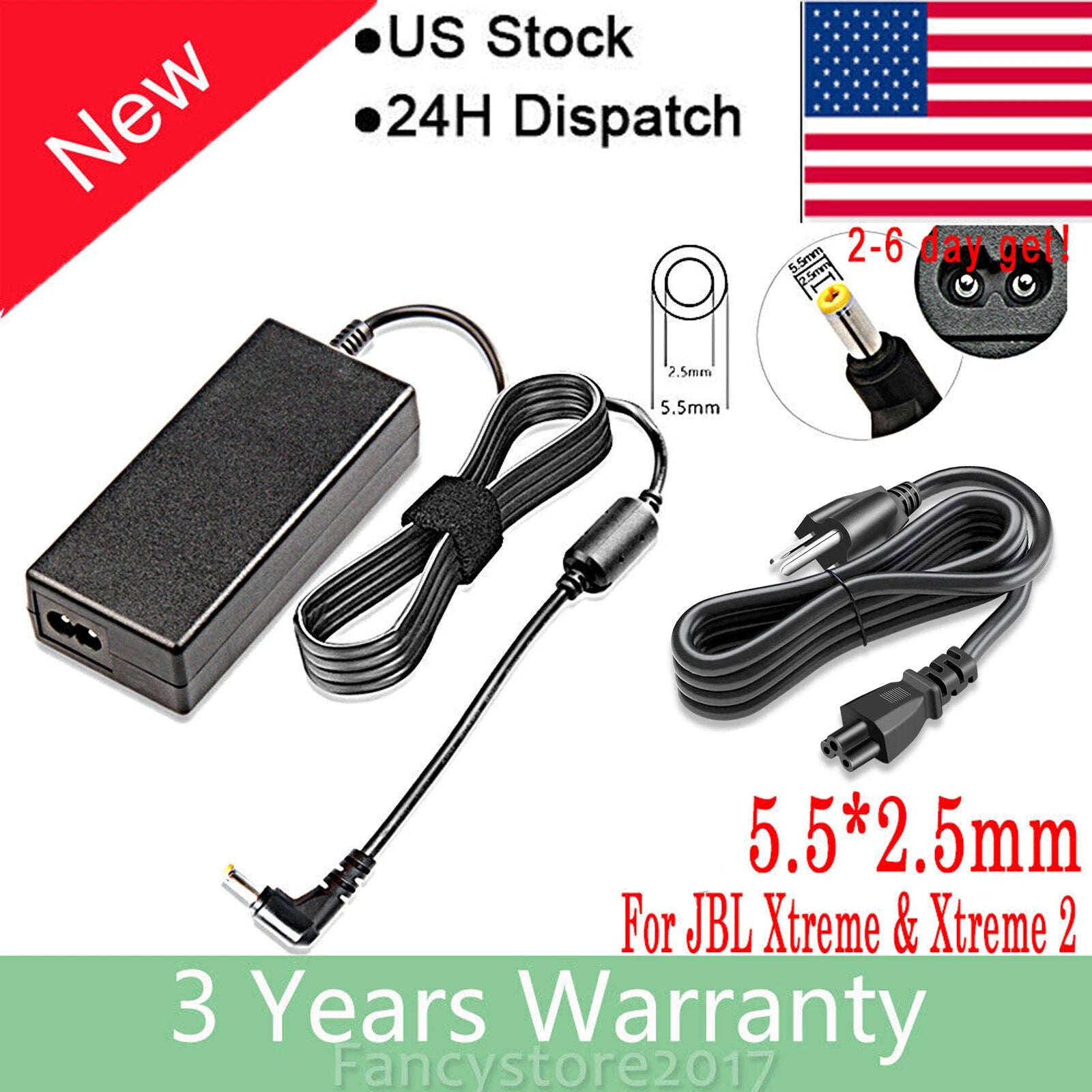 For JBL Power Cord Replacement Charger Adapter Supply for Xtreme Xtreme 2 Xtreme