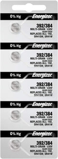 Energizer 392 / 384 (192, SR41SW, SR41W) Silver Oxide Watch Battery. On Tear...