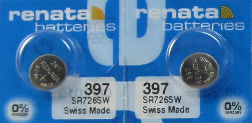 Renata 397 Button Cell 1.55V Batteries 2 Pcs
