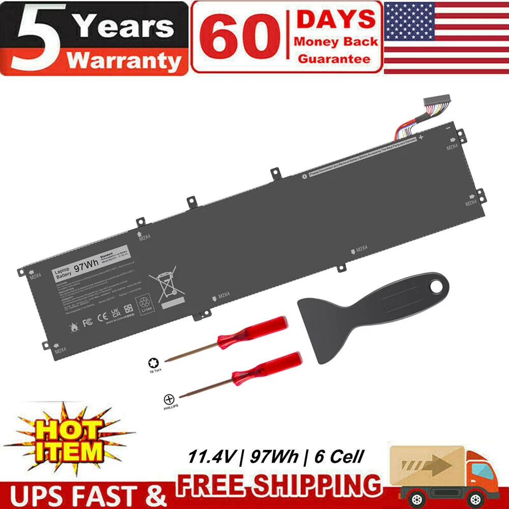 97Wh 6GTPY Battery For Dell Precision 5520 5530 XPS 15 9560 9570 GPM03 5XJ28