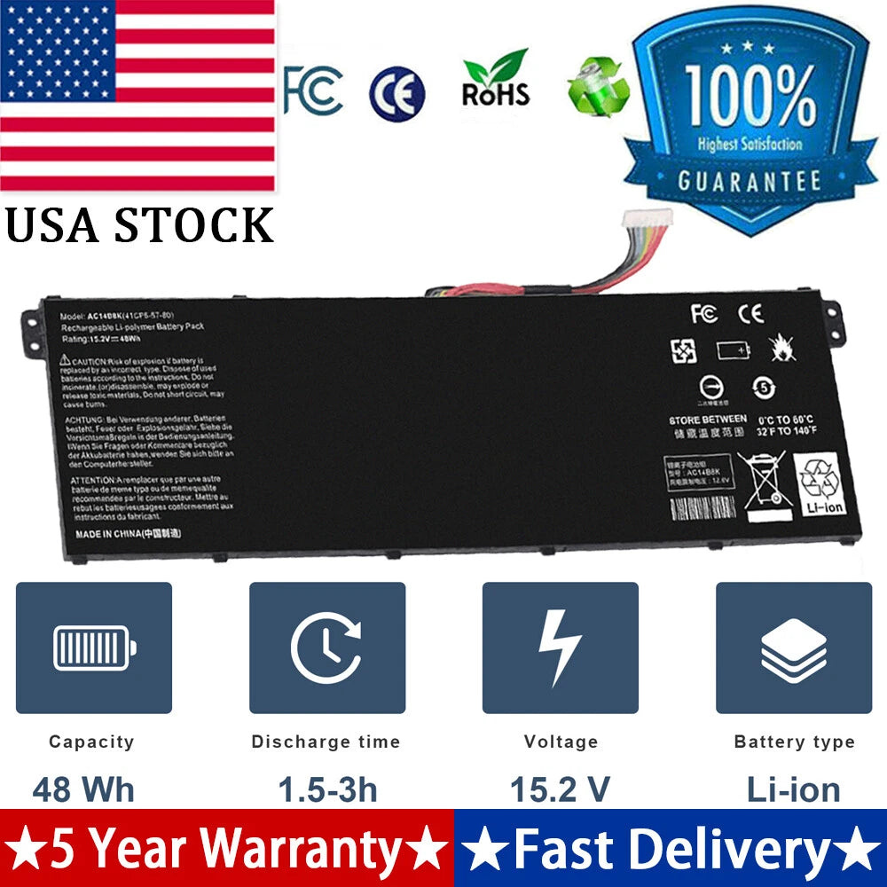 AC14B8K AC14B3K Battery For Acer Nitro 5 AN515-51 AN515-52 AN515-53