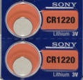 CR 1220 SONY LITHIUM BATTERIES (2 piece) 3V Watch New Authorized Seller