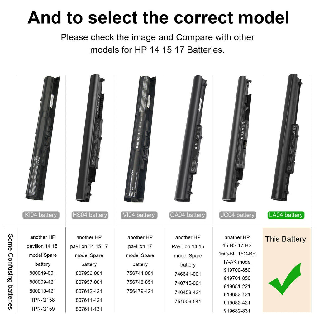 LA04 LAO4 Battery for HP Spare 776622-001 LA03 LA03DF TPN-Q129 Laptop