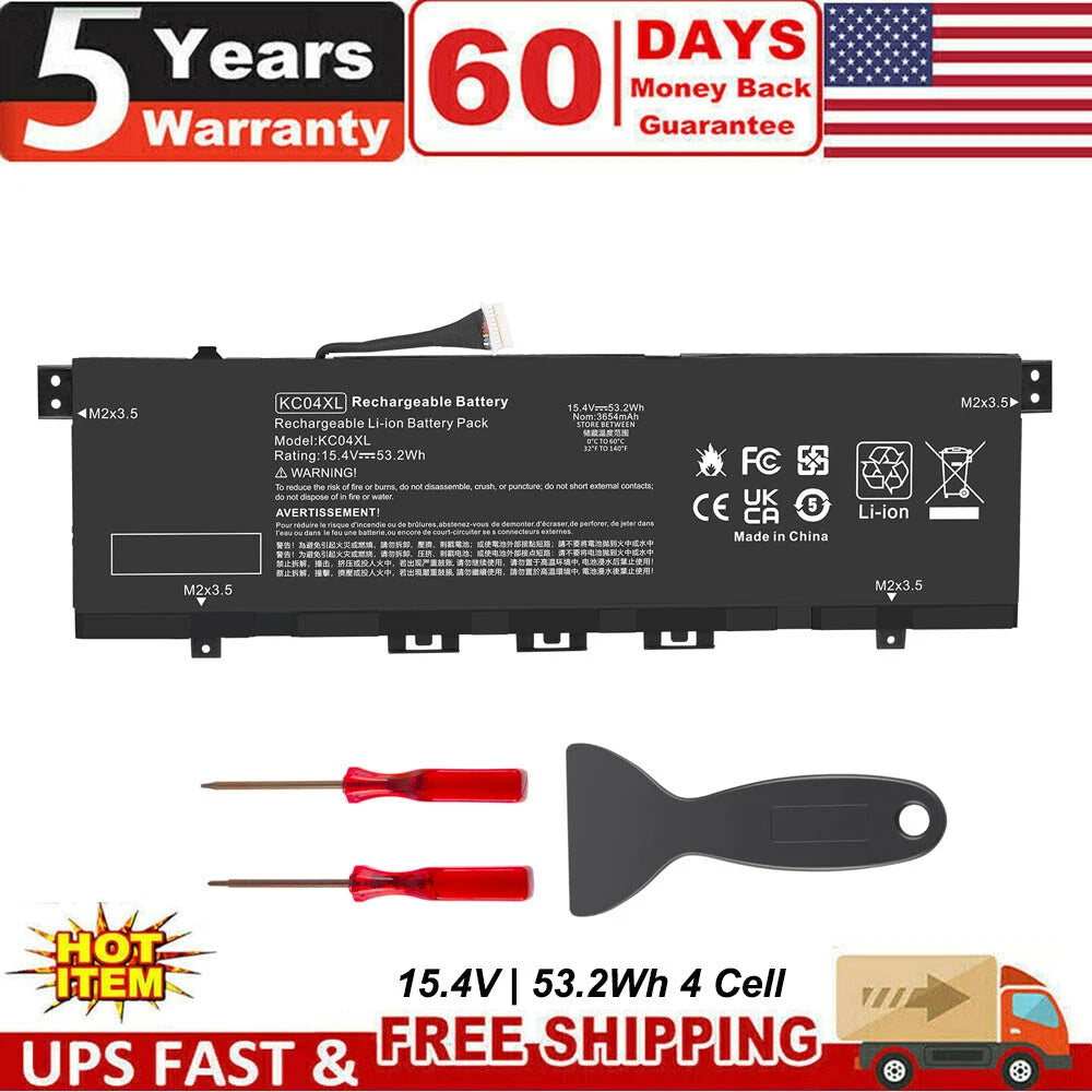 KC04XL Battery for HP ENVY 13-AG 13-AH 13-AR HSTNN-DB8P HSTNN-IB8K 53.2Wh