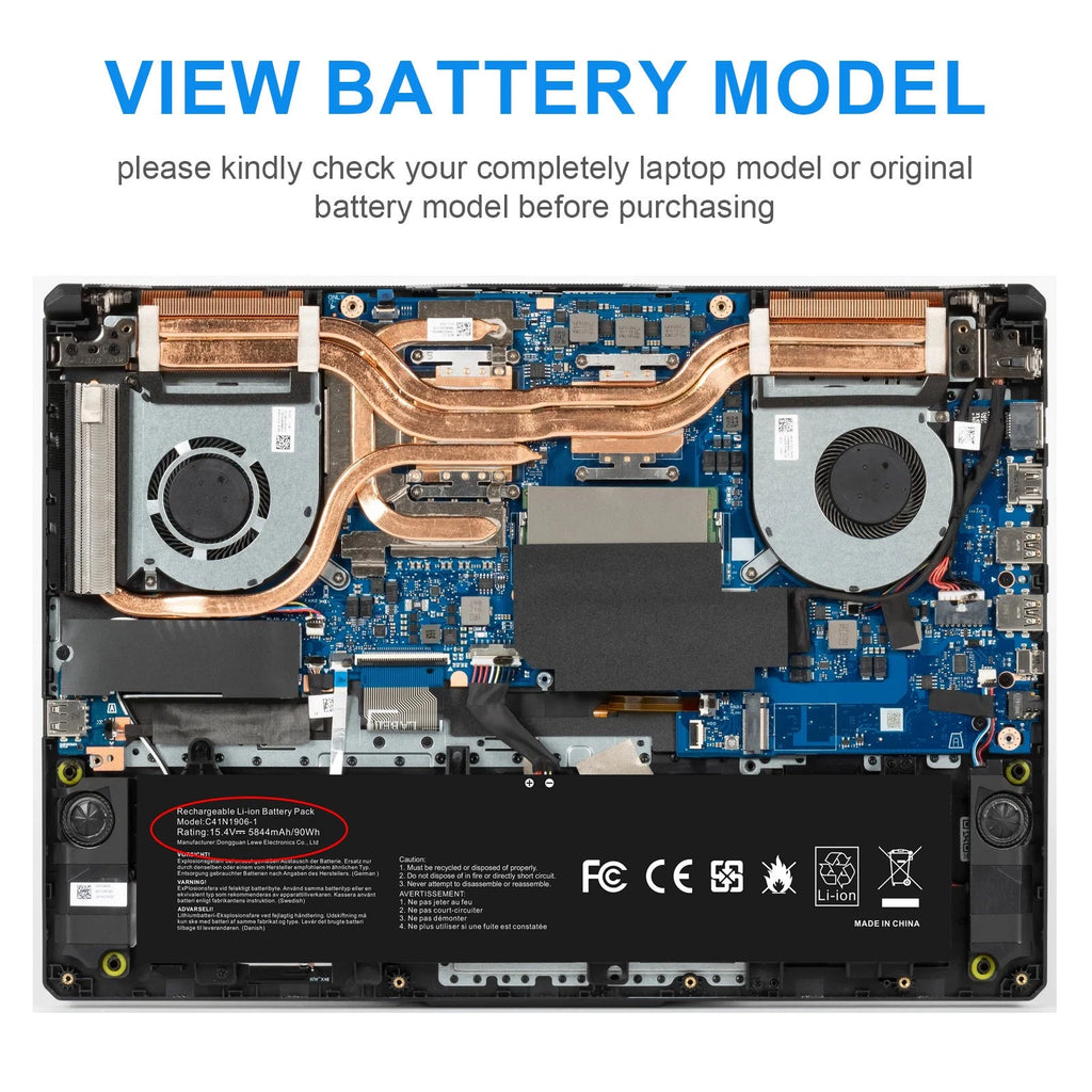 90Wh C41N1906-1 Battery For ASUS TUF Gaming A15 FA506 FA506IV F15 FX506HC FX506L