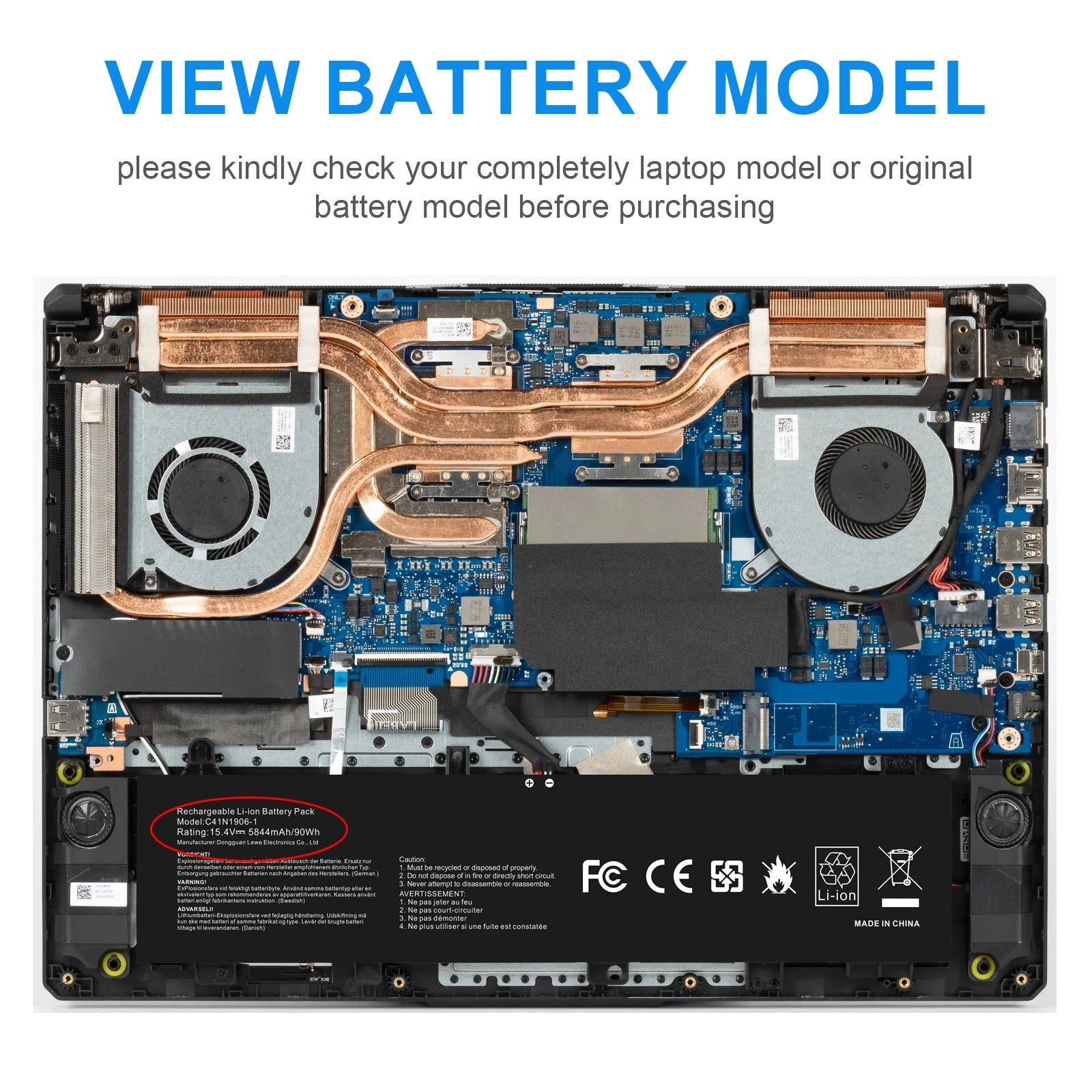 90Wh C41N1906-1 Battery For ASUS TUF Gaming A15 FA506 FA506IV F15 FX506HC FX506L