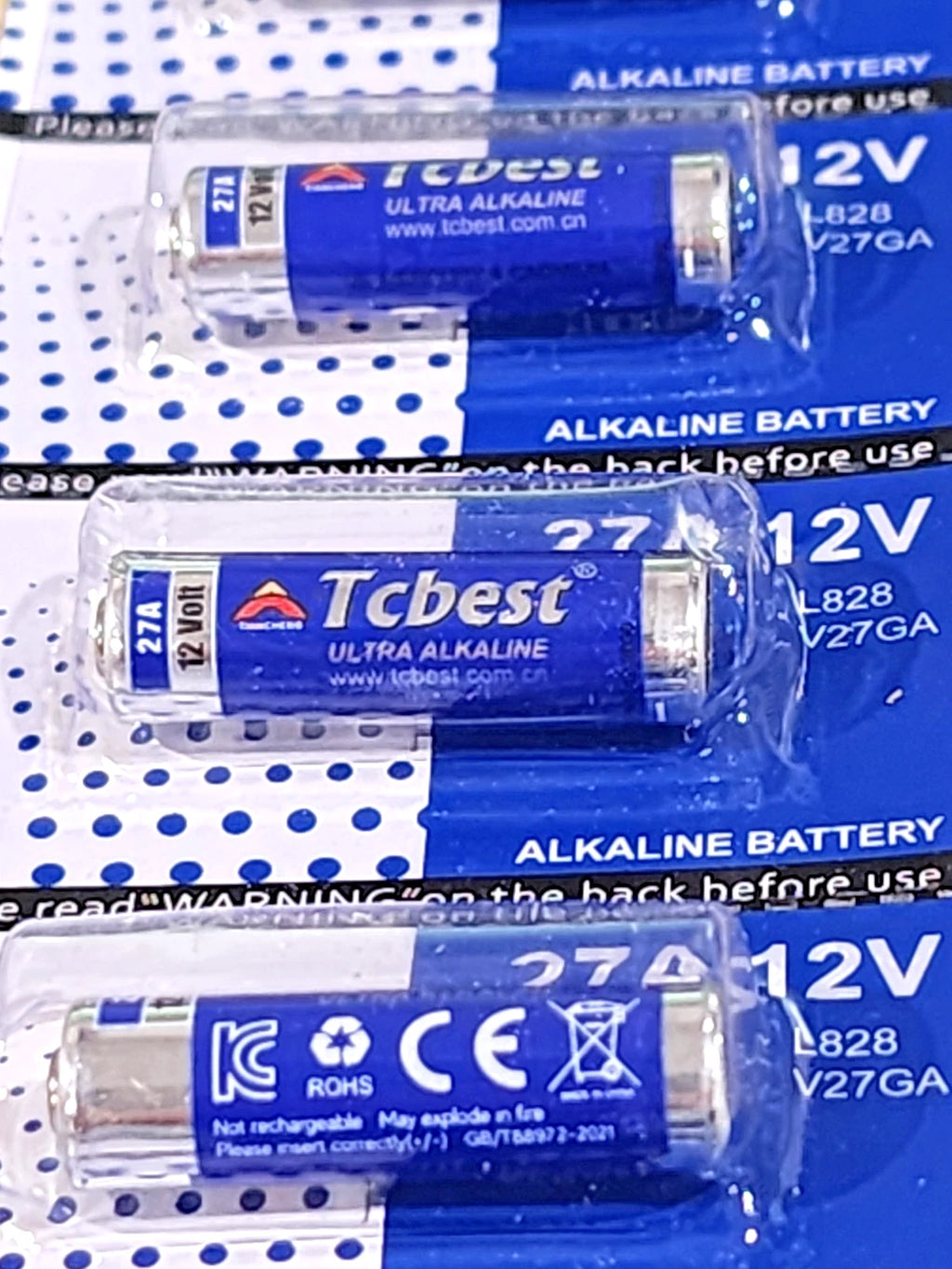 5 pc 12V Tcbest Ultra Alkaline Batteries A27, 27A, MN27, GP27A, 8LR732, L828