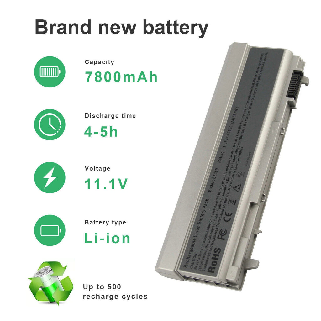Battery For Dell Latitude E6400 E6410 E6500 E6510 Precision M2400 M4400 PT434