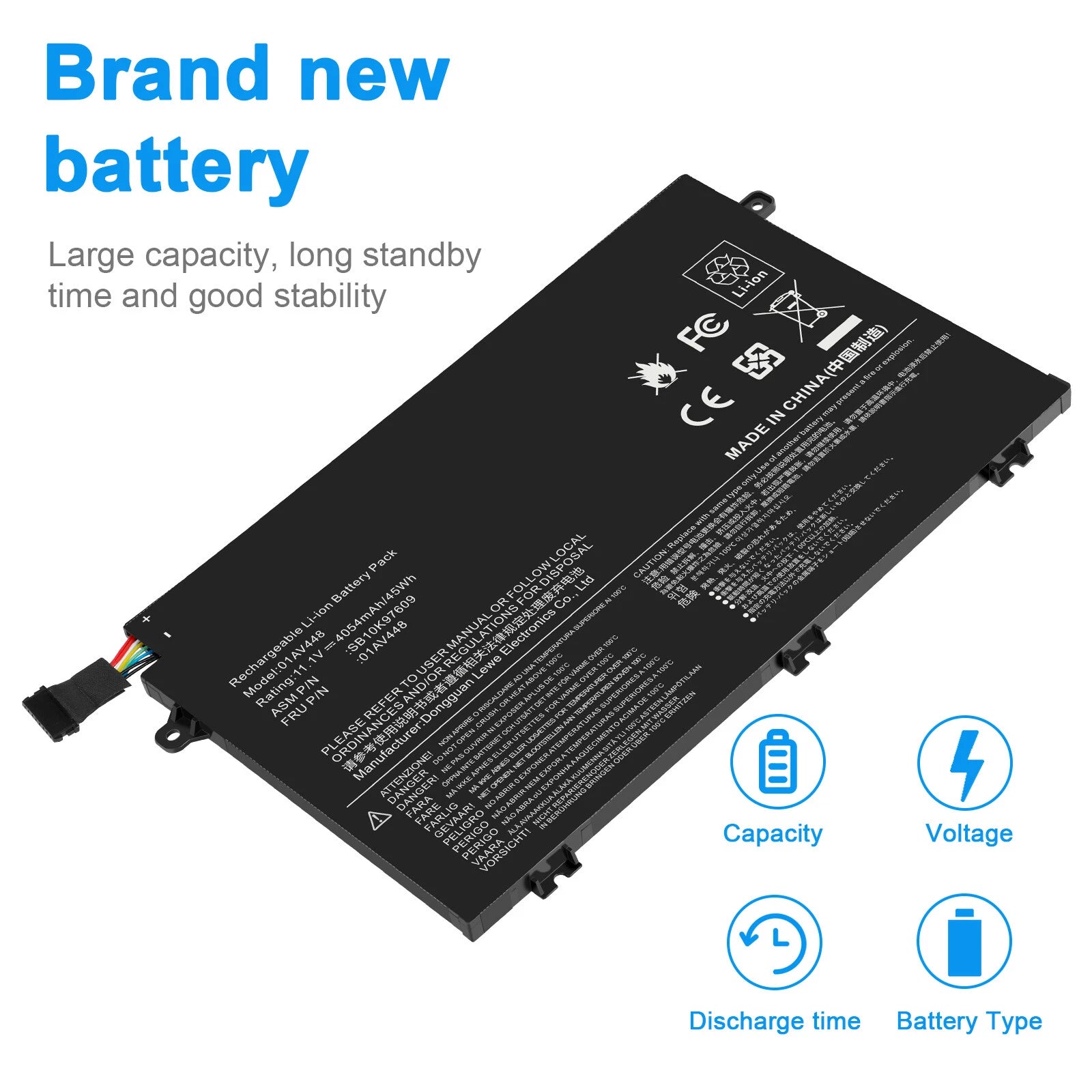 45WH 01AV445 L17M3P51 Battery For Lenovo ThinkPad E480 E485 E495 E580 E585
