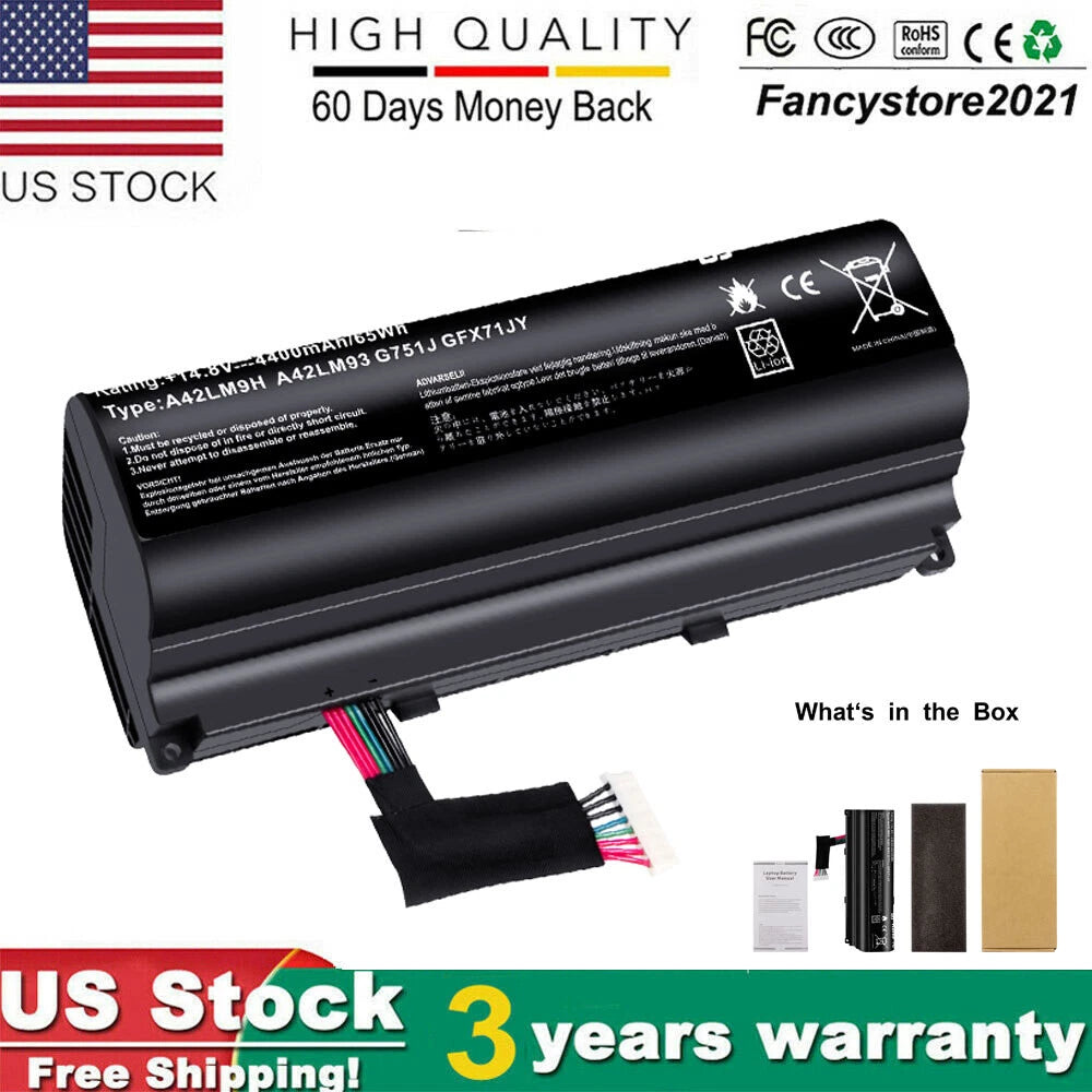 A42N1403 Battery For Asus ROG G751 G751J G751JM G751JT G751JY GFX71 14.8V 65Wh