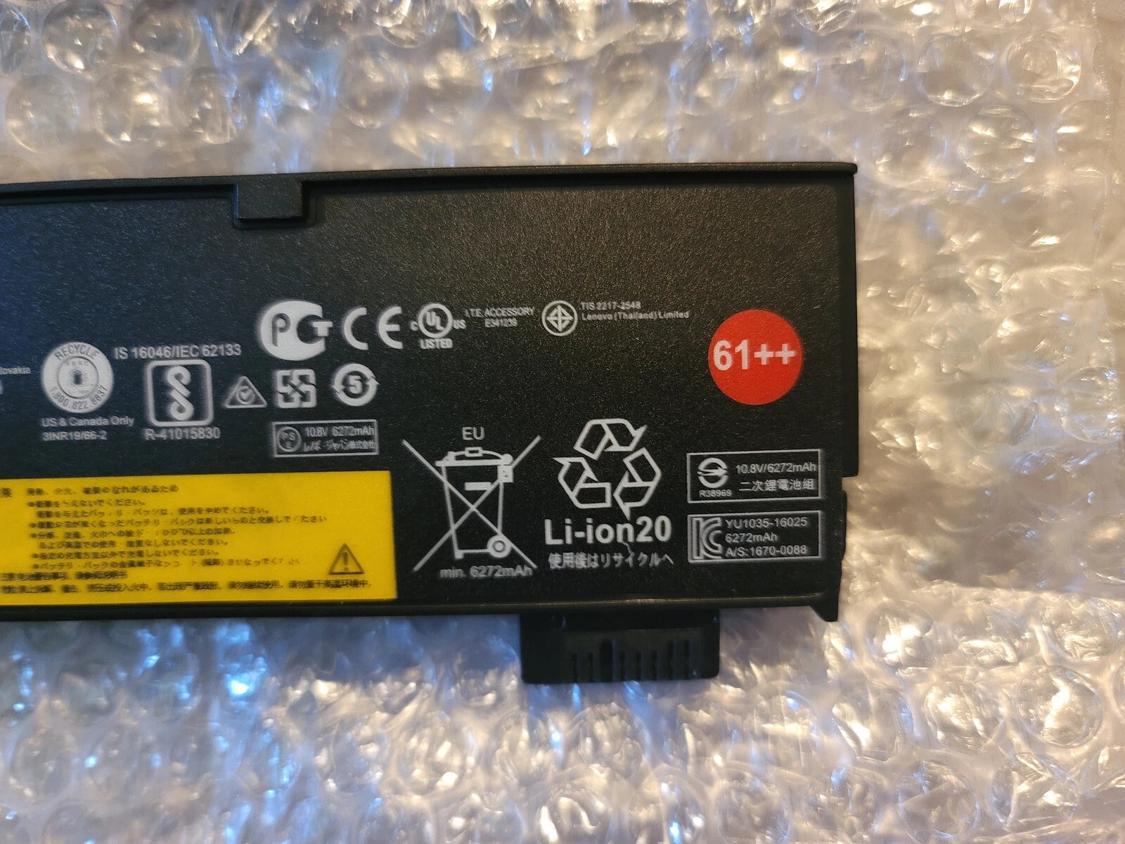 Genuine 61++ 72Wh Battery for Lenovo ThinkPad T470 T570 T580 01AV492 01AV427