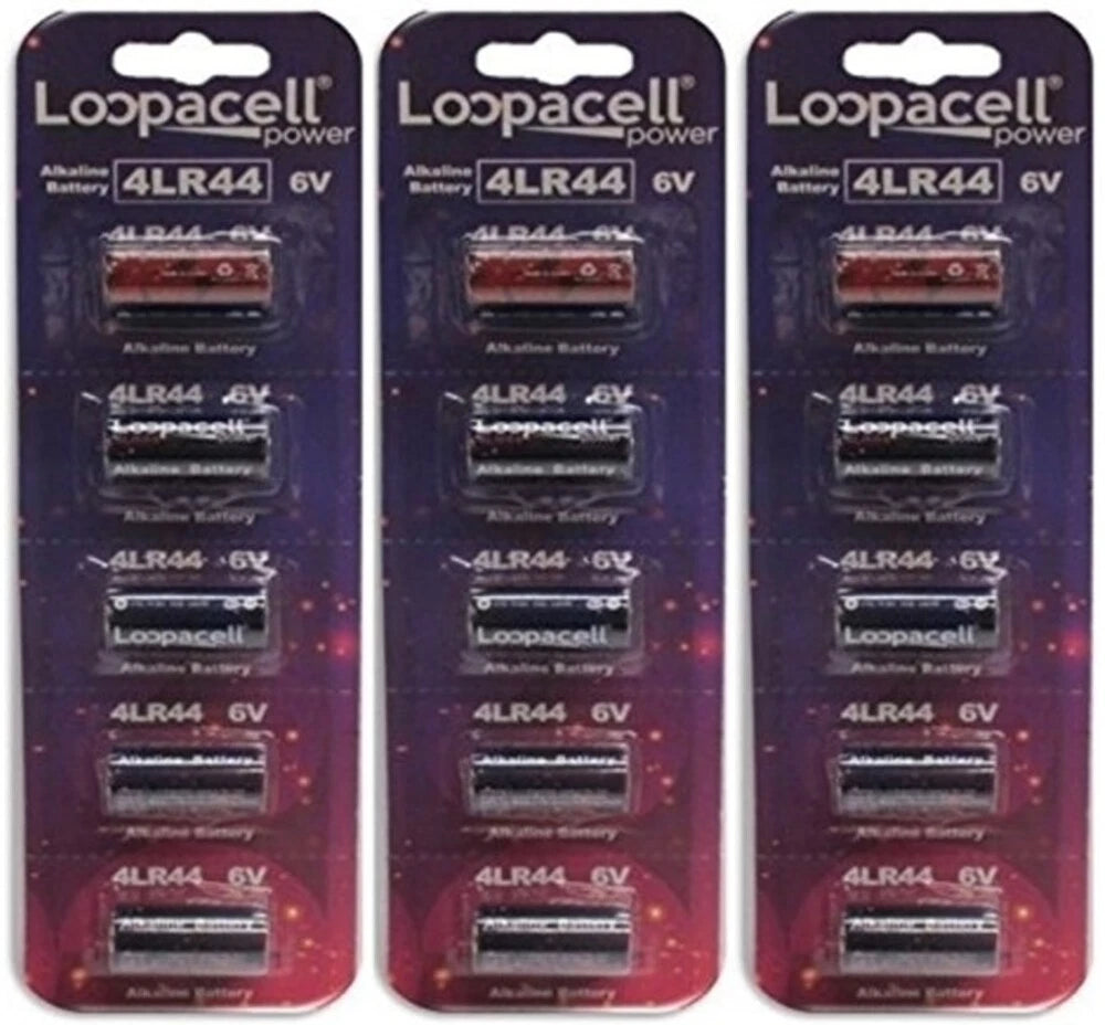 15 A544 4LR44 PX28A 476A GP476 K28L L1325 V28PX 6V Collar Batteries By LOOPACELL