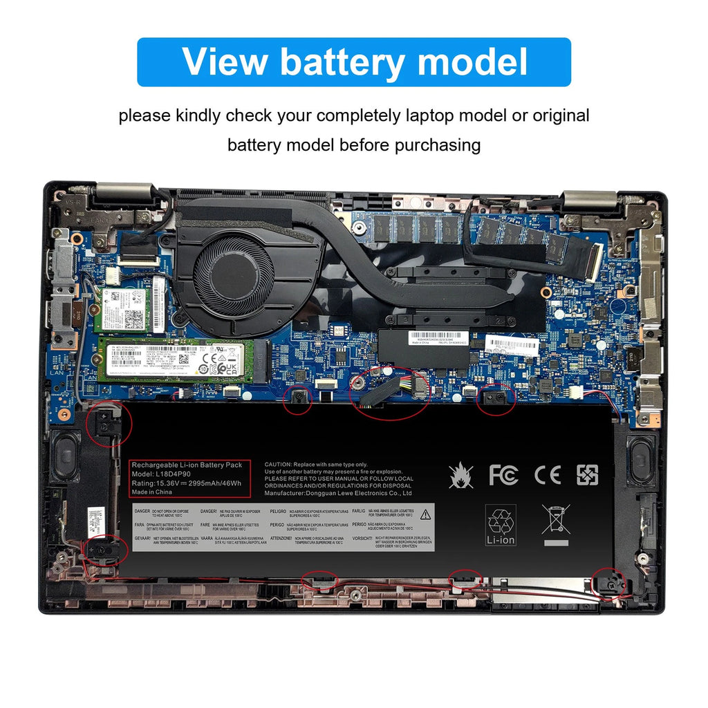 New L18M4P90 L18C4P90 L18D4P90 Battery For Lenovo ThinkPad L13 Yoga 1st 2nd Gen