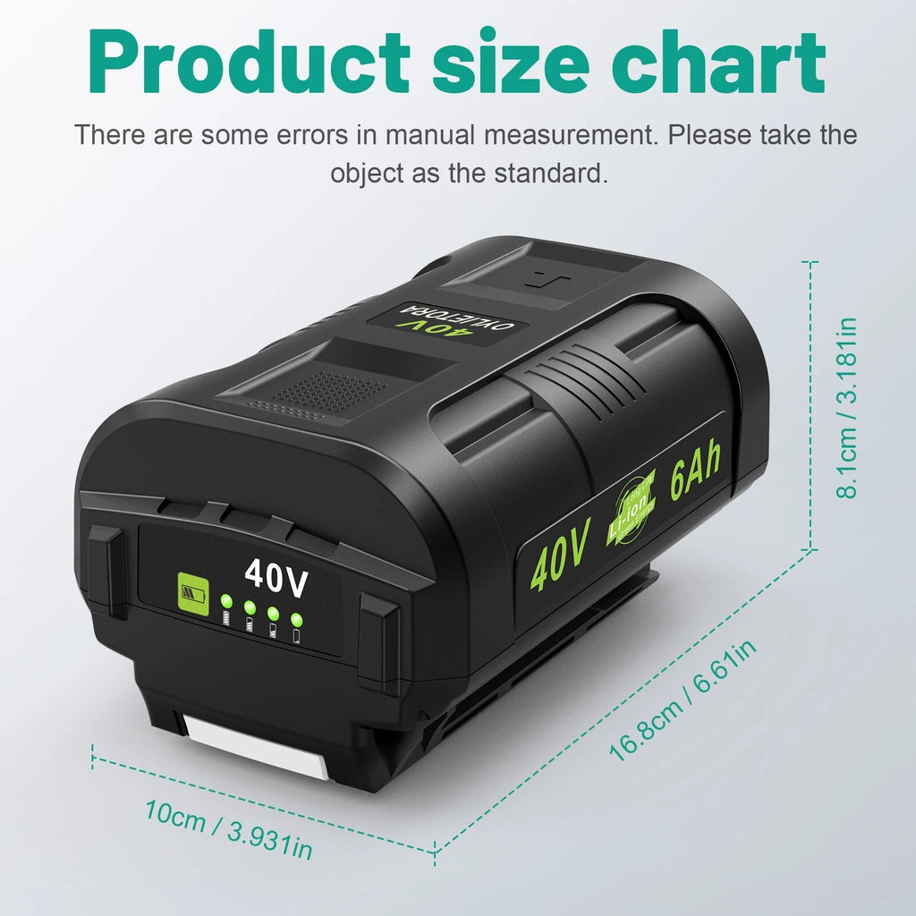 OYLIETORA 40v battery 6.0Ah for ryobi