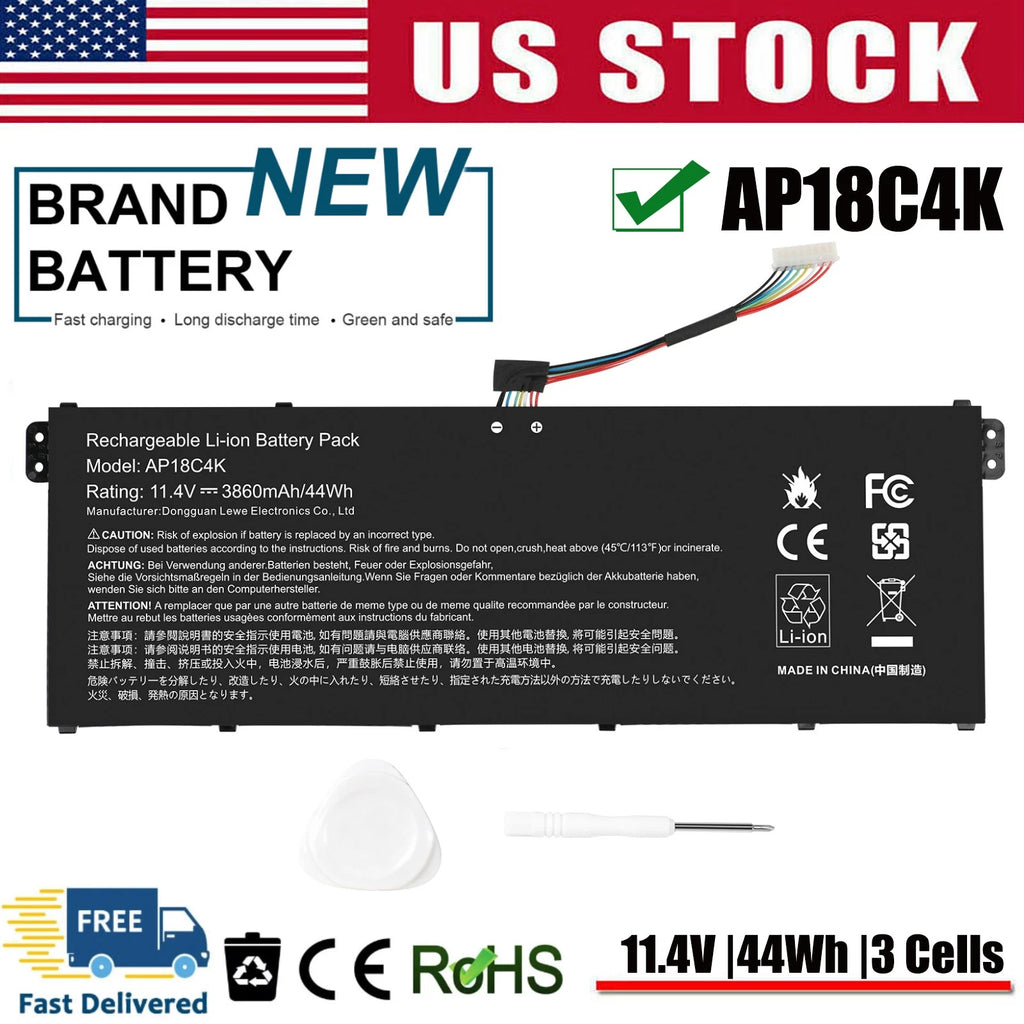 AP18C4K Laptop Battery For Aspire 5 A515-43 A515-43G A515-44 Spin 3 SP314-54N US