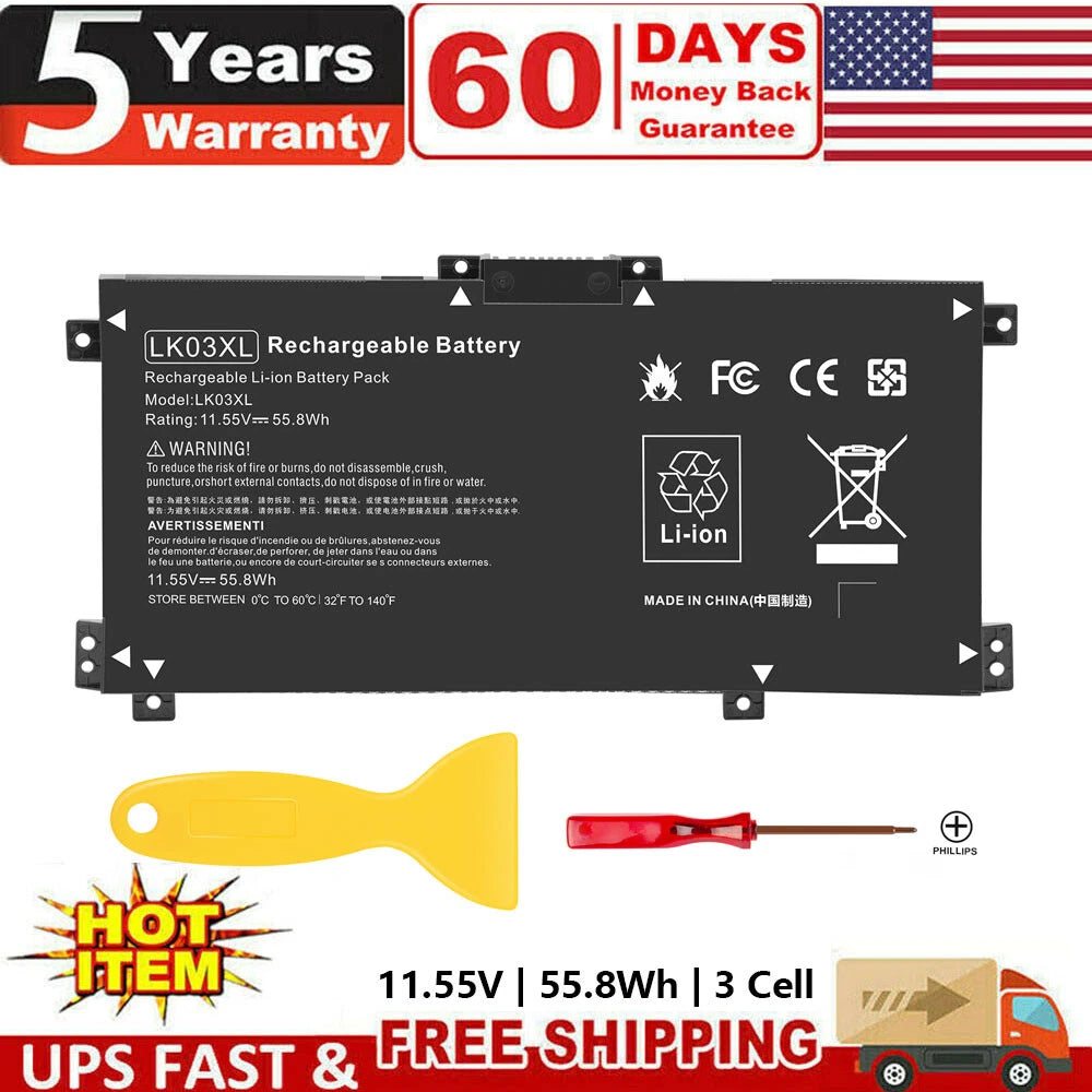 ?Battery For HP ENVY X360 LK03XL 17-AE 17-CE 15-BP 15-BQ 916368-541 916814-855