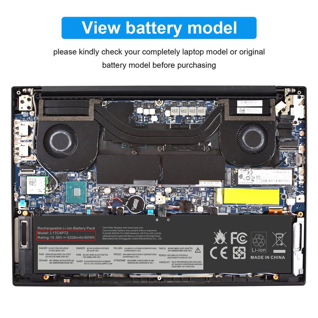 ?L17C4P72 L17C4P72 Laptop Battery For Lenovo ThinkPad X1 Extreme 1st Gen Series