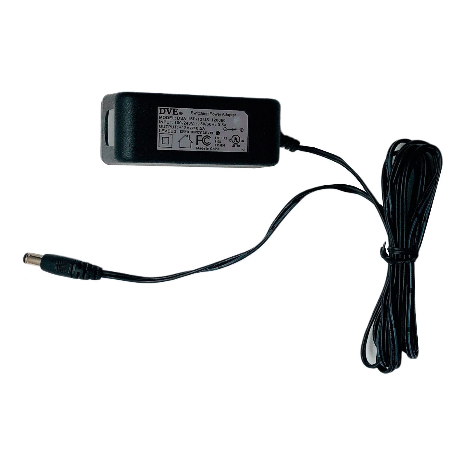 NEW Original 6W DVE AC Switching Power Adapter 12V 0.5A DSA-15P-12 US 120060