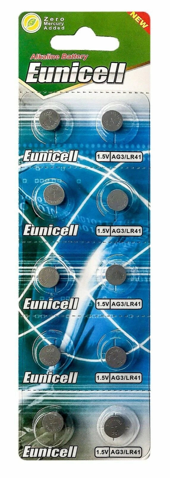 LR41 EUNICELL 192 (4 piece) LR41 AG3 392A 192 SR41 LR736 392 Alkaline Battery