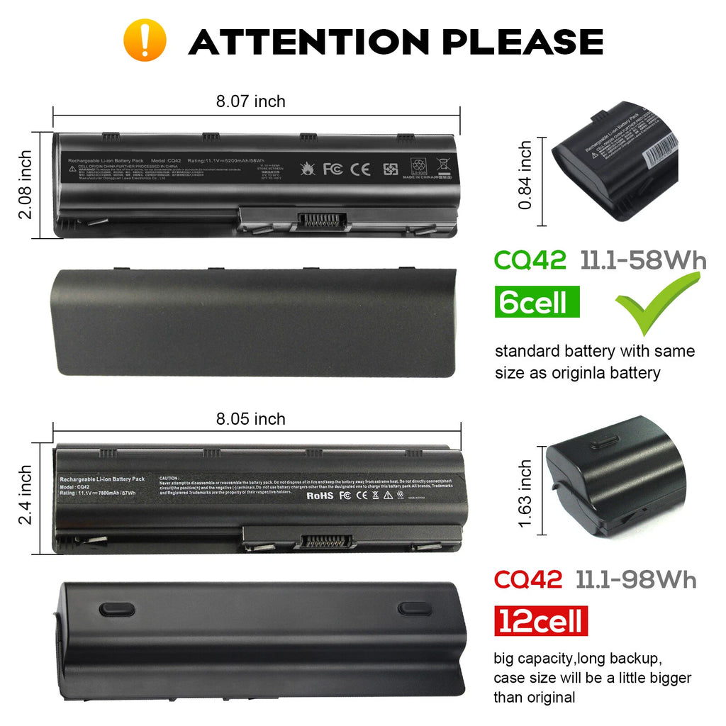 Battery for HP Compaq Presario MU06 MU09 CQ42 CQ62 CQ56 Pavilion G7 G6 DV7T-6000