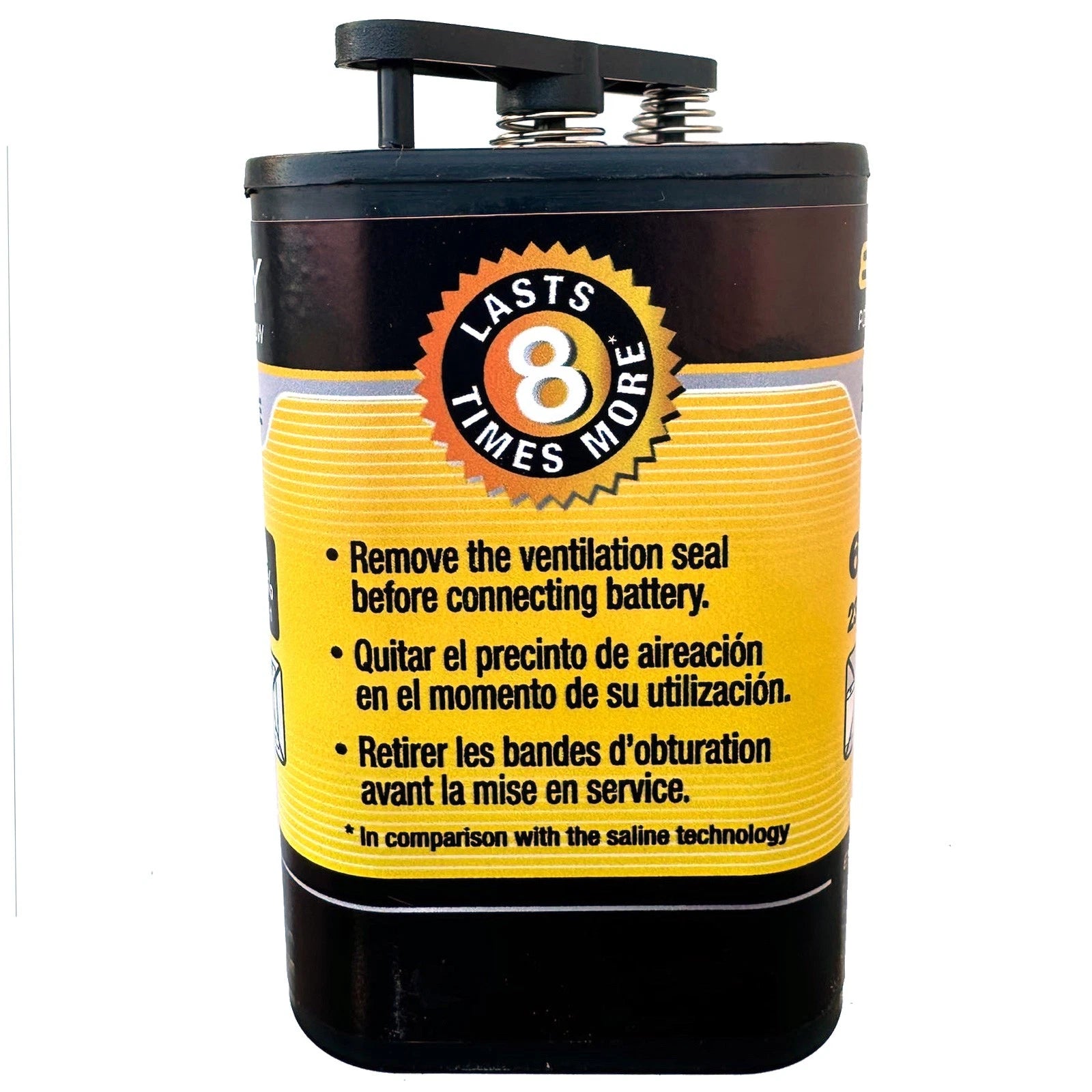 Exell EBZ-650 6V 50Ah 234Wh Zinc Air Alkaline Battery Lasts 8 Times Longer