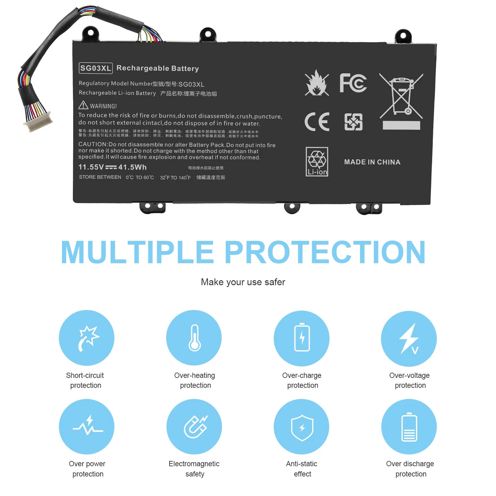 ?SG03XL Battery For HP 849048-421 849049-421 849314-850 HSTNN-LB7E HSTNN-LB7F