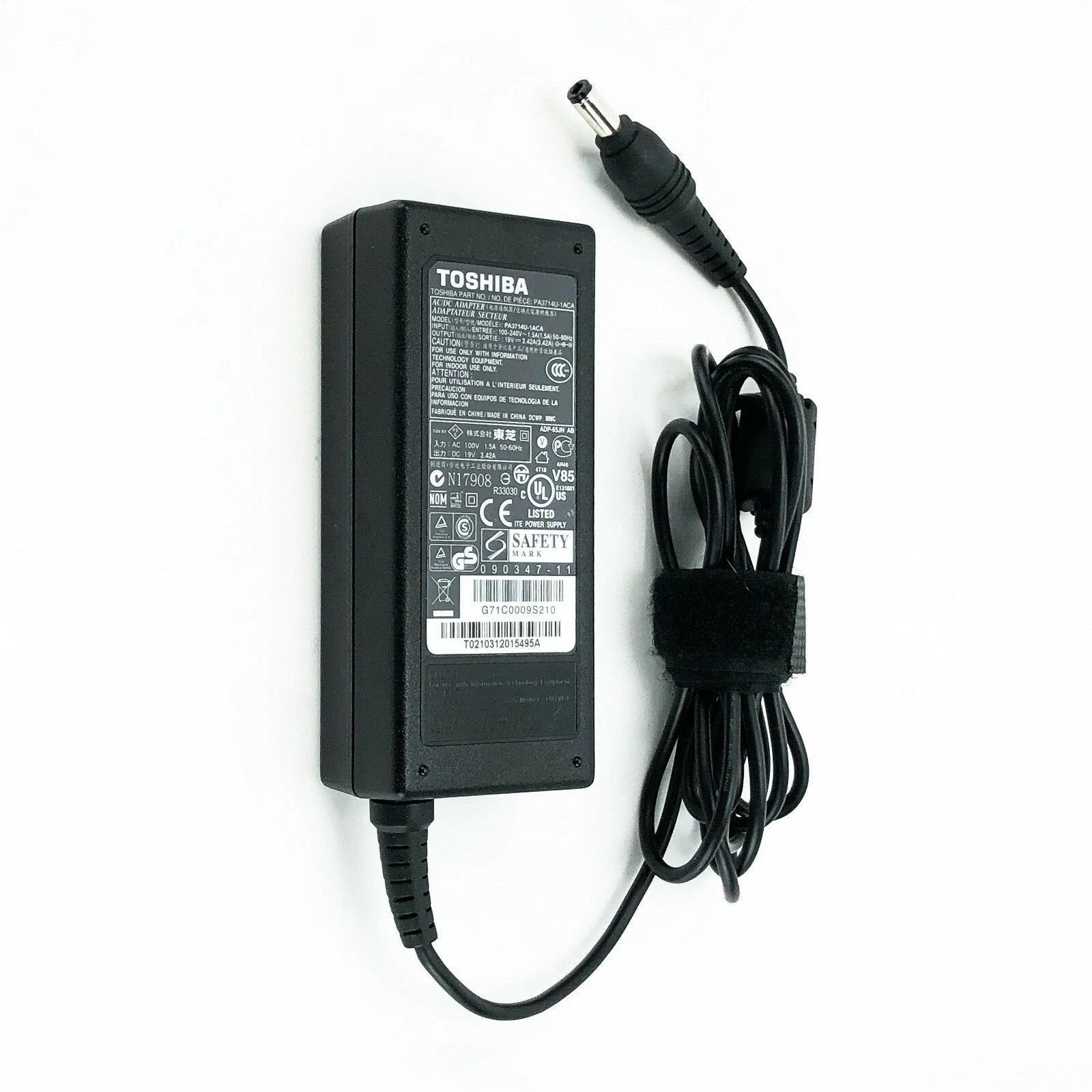 Open Box Genuine AC Adapter Charger for Toshiba Laptop with Cord 19V 3.42A 65W