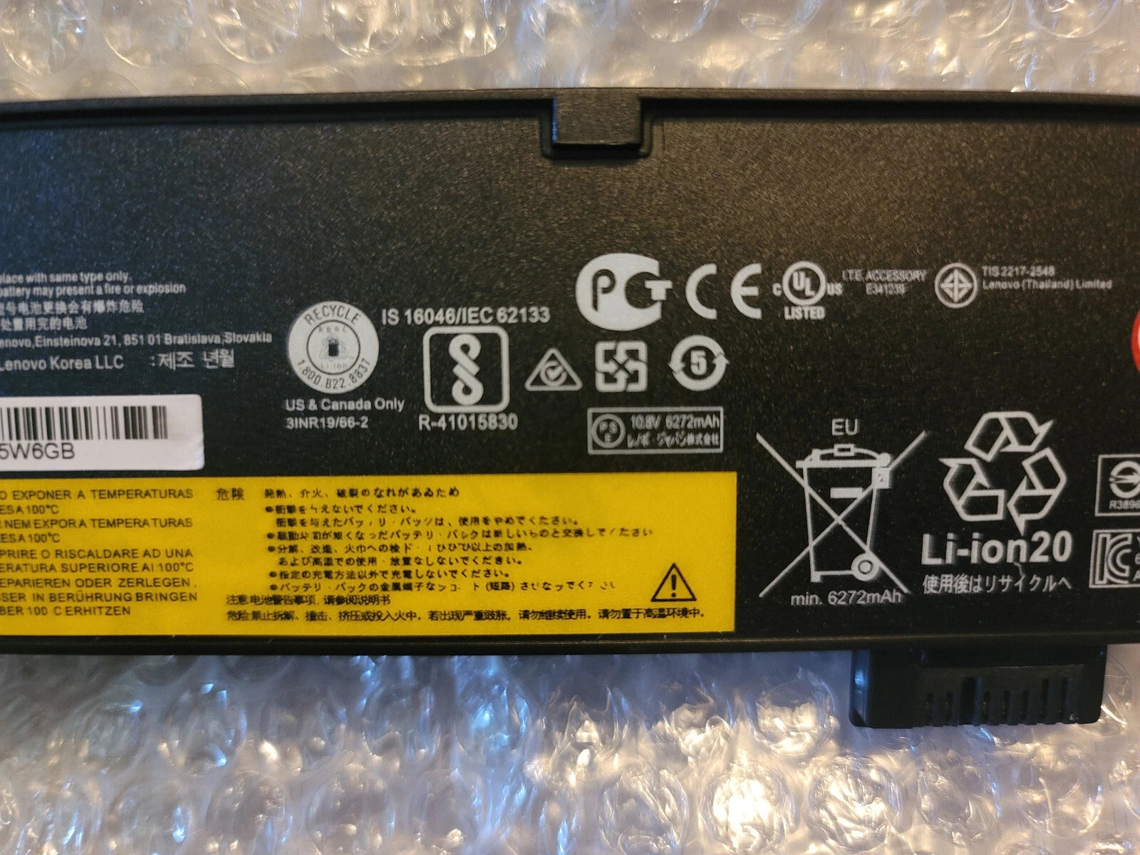 Genuine 61++ 72Wh Battery for Lenovo ThinkPad T470 T570 T580 01AV492 01AV427