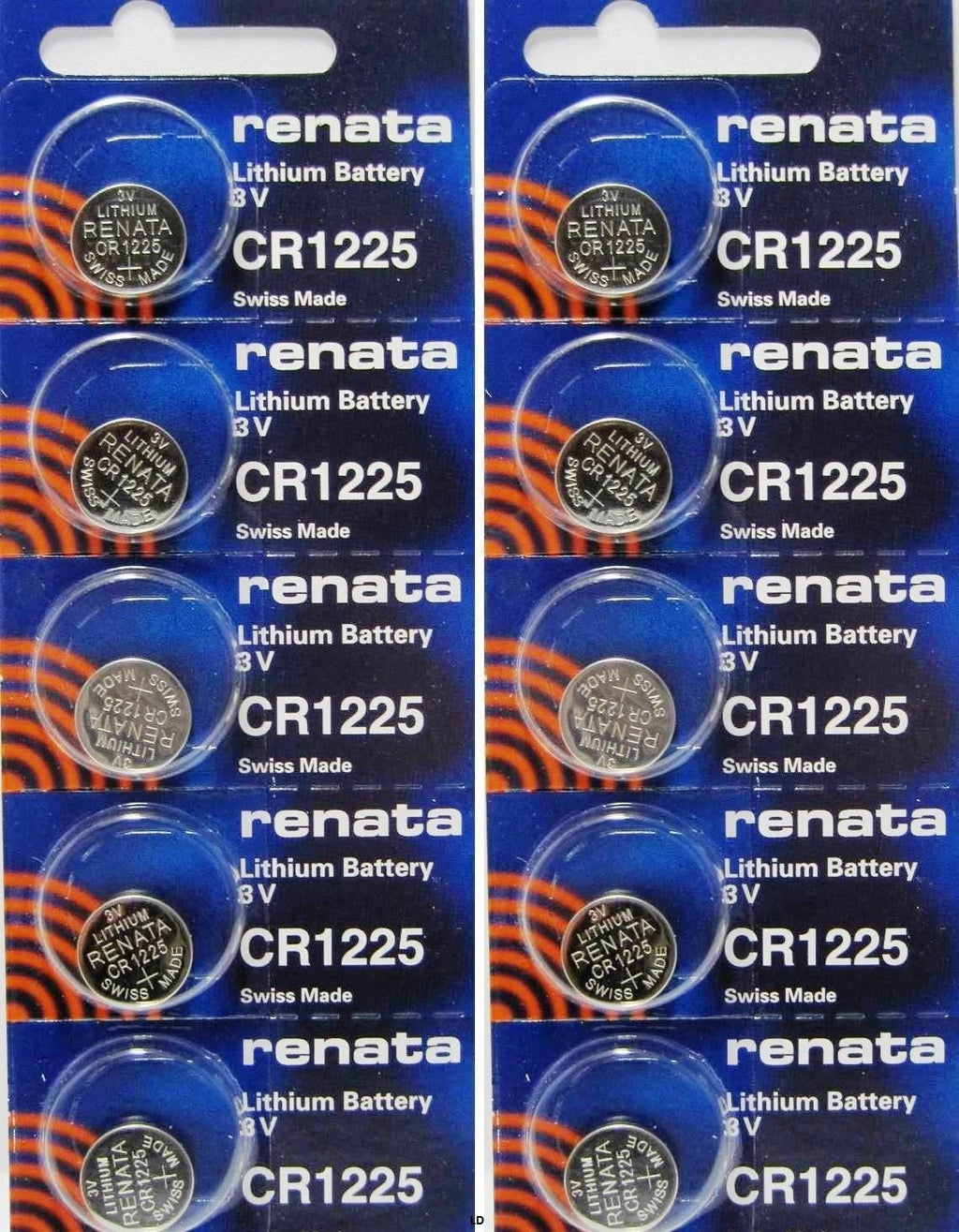 CR1225 RENATA WATCH BATTERIES (5 piece) BR1225 ECR1225 New Authorized Seller