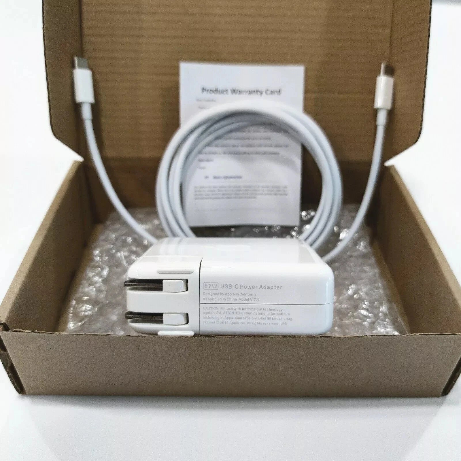 OEM 87W USB C Power Adapter Charger for Macbook Pro 15" A1707 A1919 A1990 +Cord