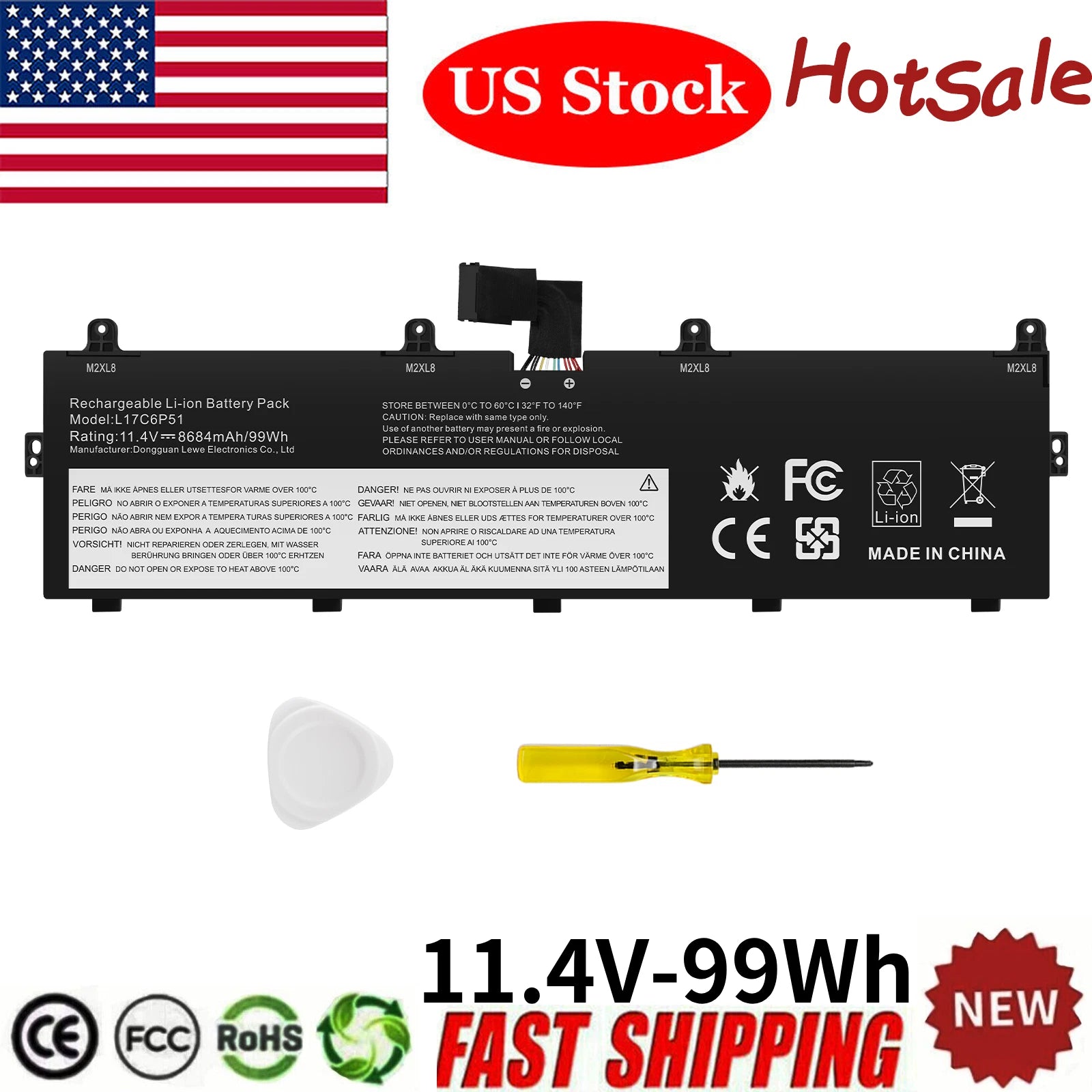 New L17M6P52 L17C6P51 battery for Lenovo ThinkPad P72 P73 P72-20MB P73-20QR 20QS