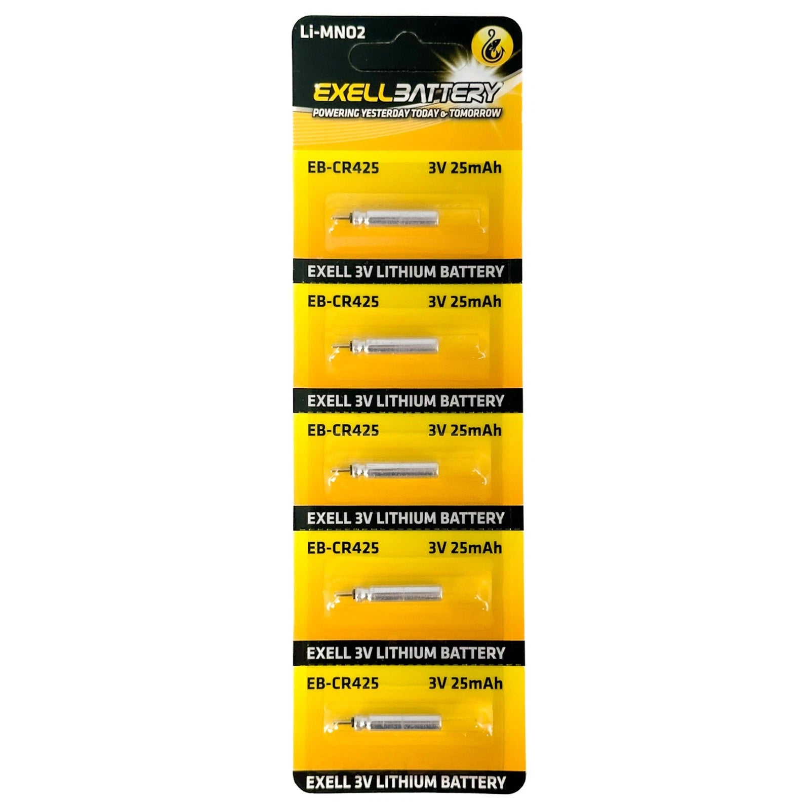 5-PACK 3V Lithium LiMnO2 Battery CR425 Pin Shape Battery Fits Microphones BR425