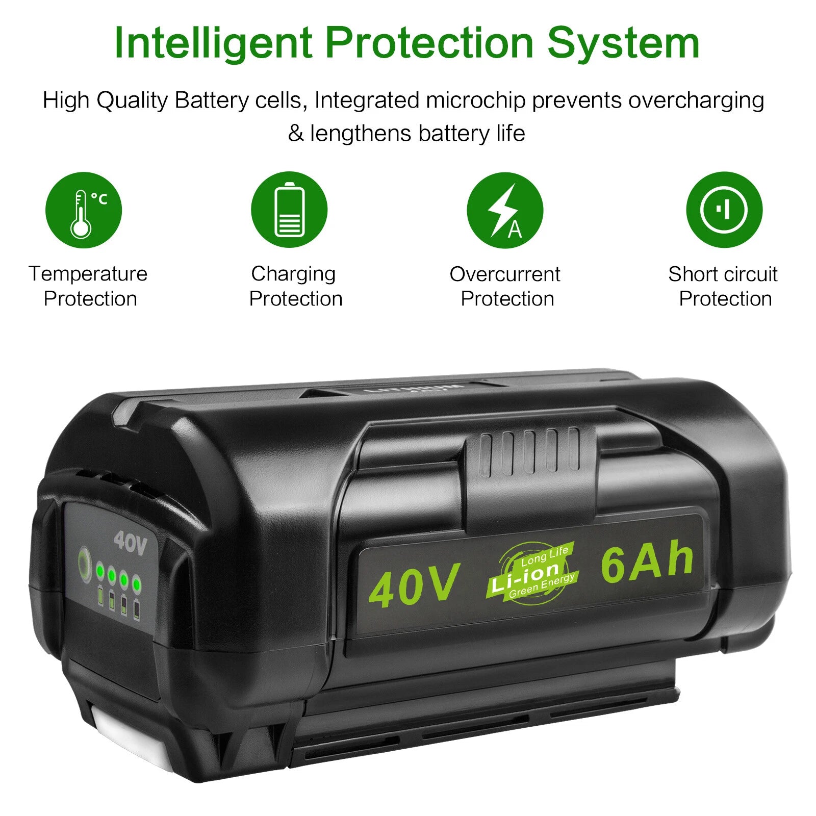 40V For Ryobi OP40261 40 Volt 6.0Ah LI-ION Battery OP40601 OP4050A High Capacity