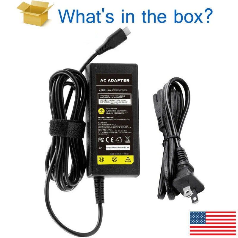 65W USB-C PD Type-C AC Adapter Laptop Charger Universal Power Supply For Lenovo